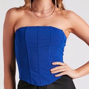 Windsor Blue Corset Top